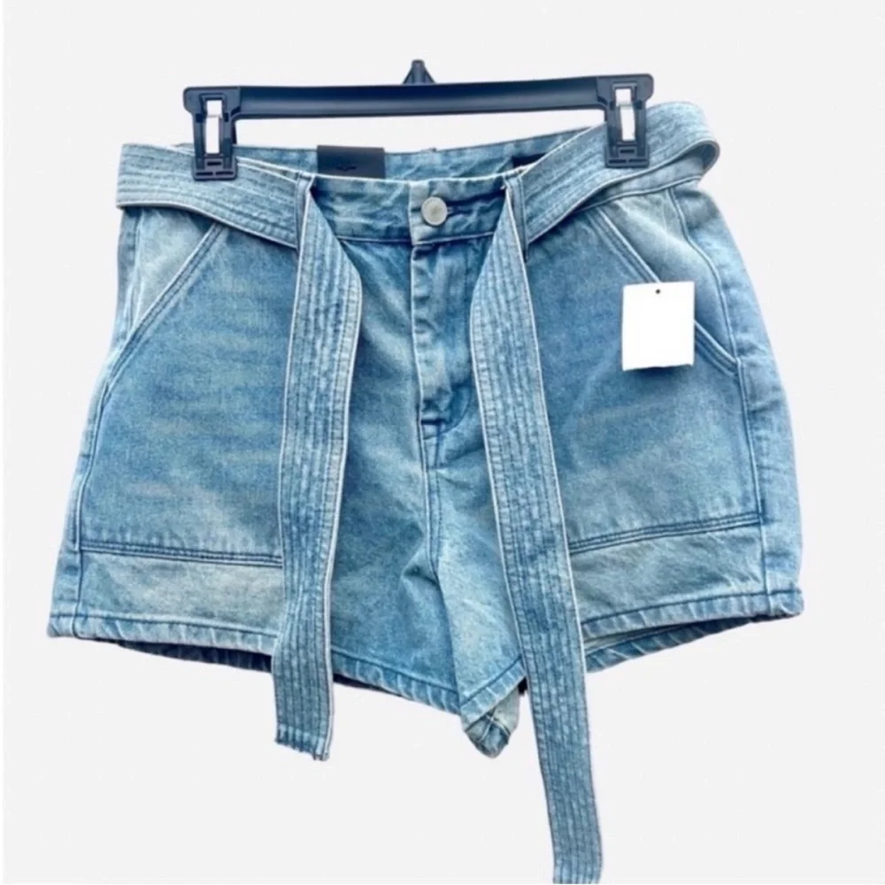 BLANKNYC Tie Belt‎ Denim Jean High Waist Shorts NWT 28